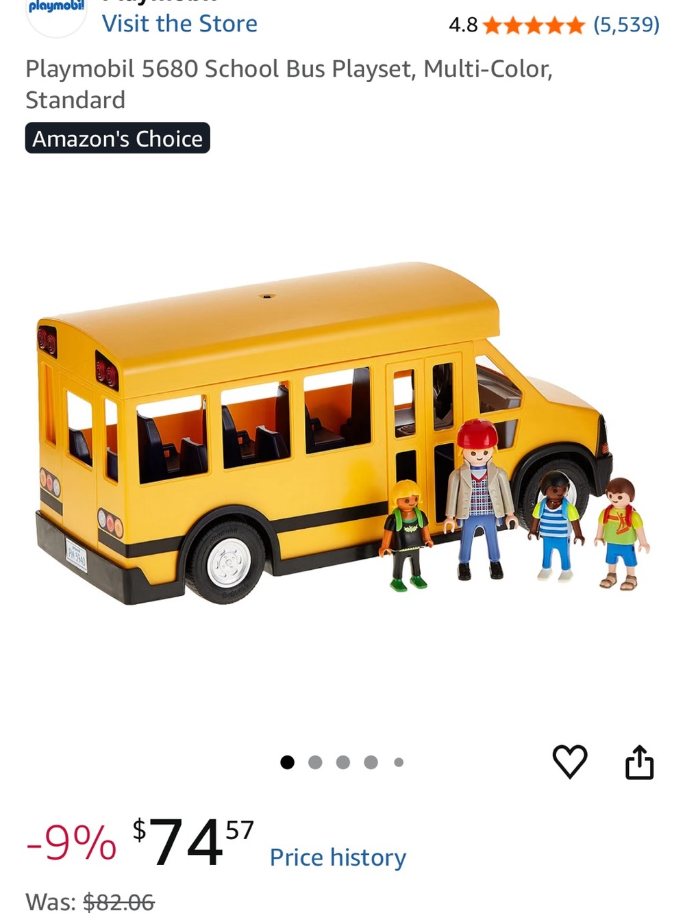 Playmobil Yellow School Bus